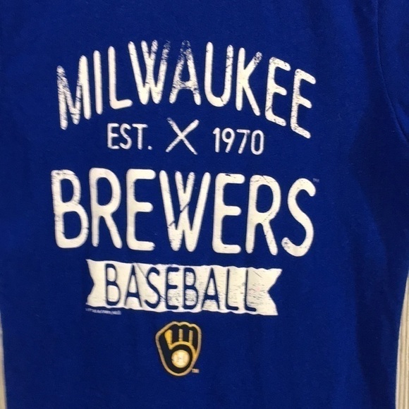 𝅺Milwaukee Brewers Girls Blue Tee Small - Picture 2 of 5